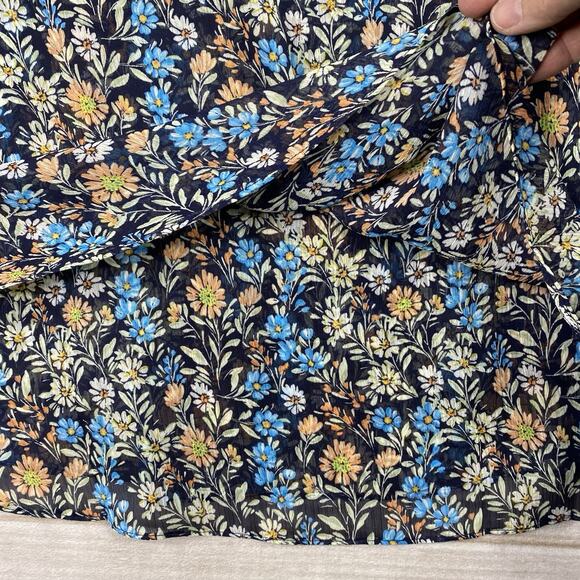 Christina B Top Womens XL Floral Print Sleeveless Layered Chiffon Boho Cottage - Picture 8 of 10